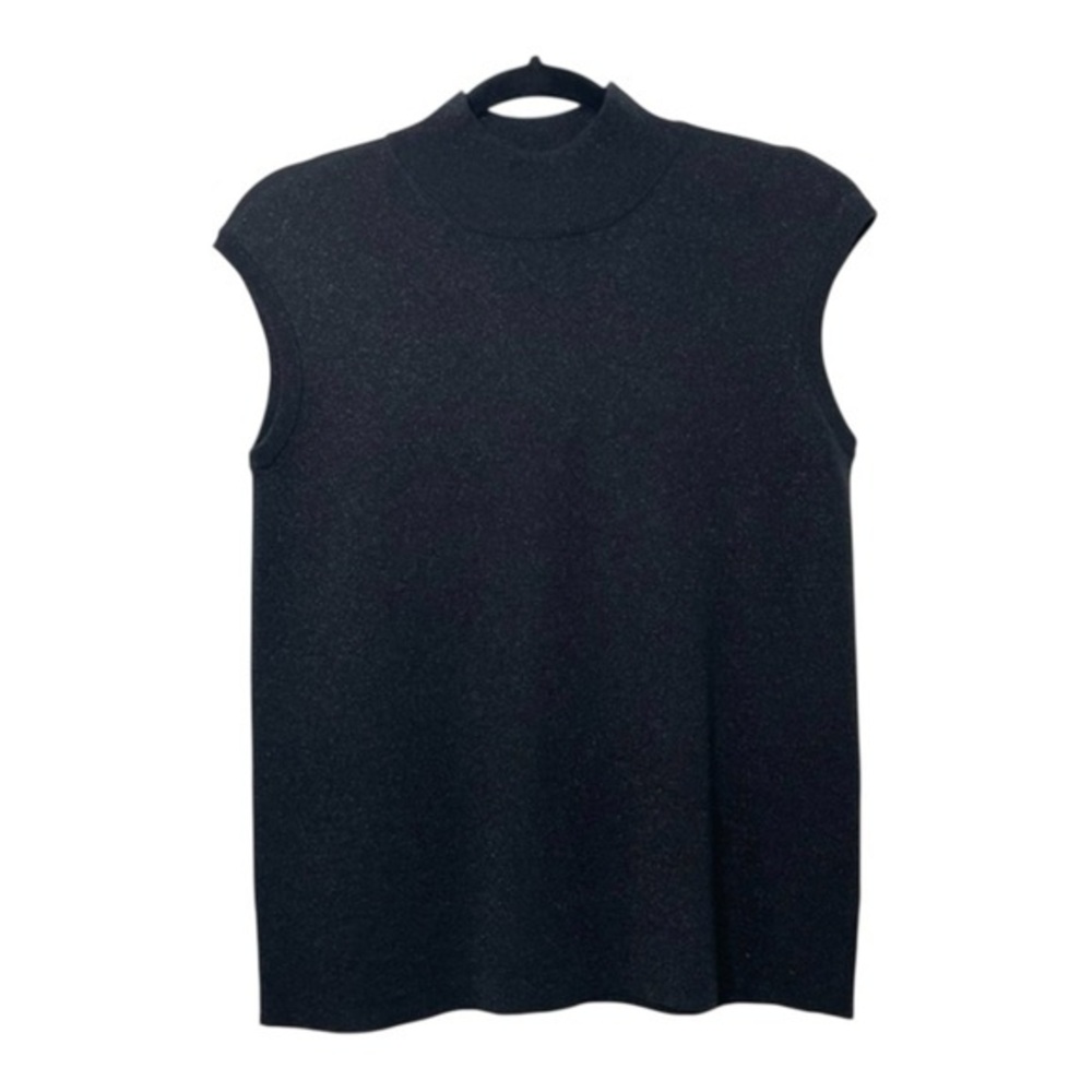 Coldwater Creek M Elegant Sleeveless Sophisticated Turtleneck Sparkle Knit Top